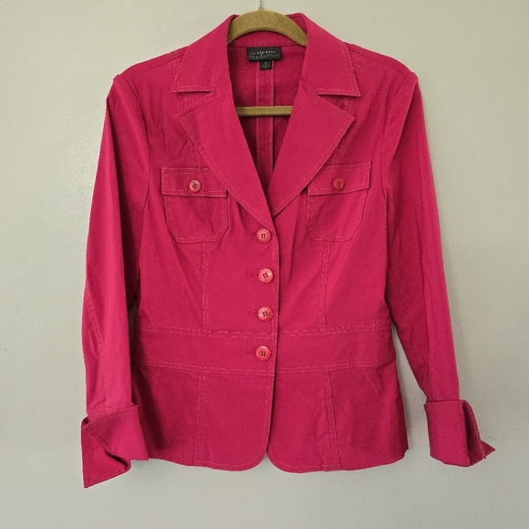 Classiques Entier Blazer Jacket Womens Size 8 Pink Career Basics Read - Picture 1 of 16